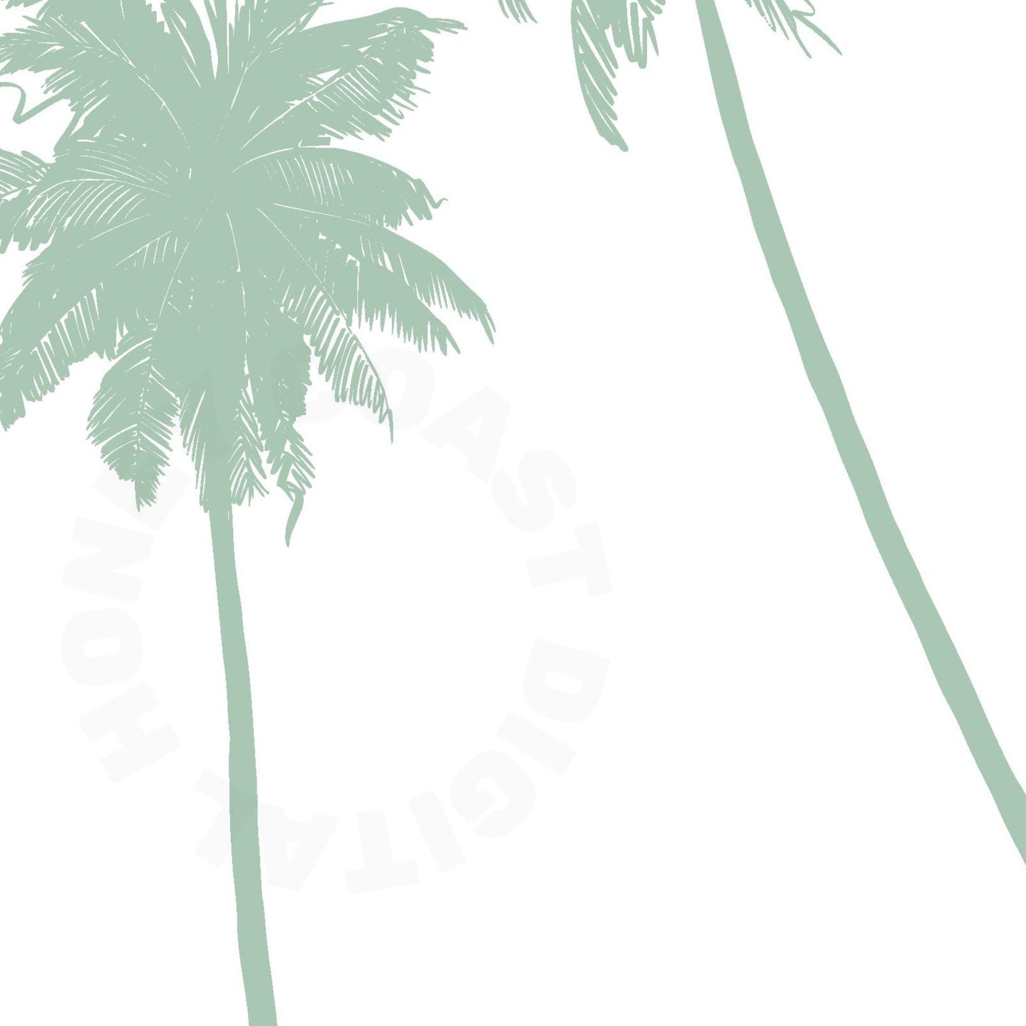 Sage Green Palm Trees Digital Prints