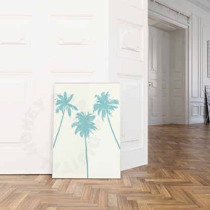 Seafoam Palm Trees Digital Prints