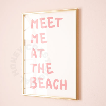 Pink Meet Me At the Beach Digital Prints