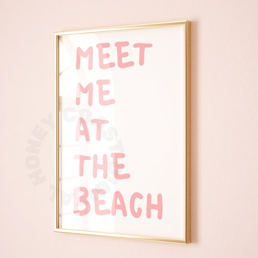 Pink Meet Me At the Beach Digital Prints