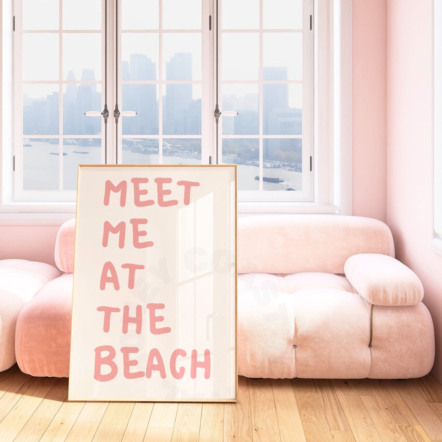 Pink Meet Me At the Beach Digital Prints