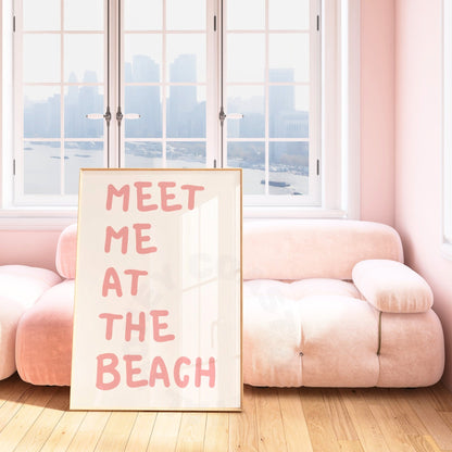 Pink Meet Me At the Beach Digital Prints