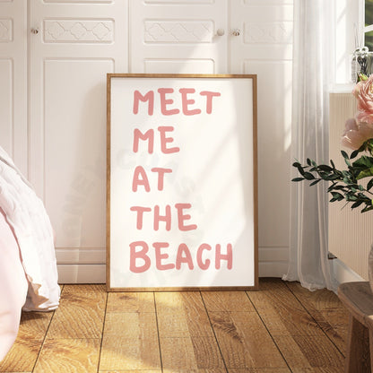 Pink Meet Me At the Beach Digital Prints