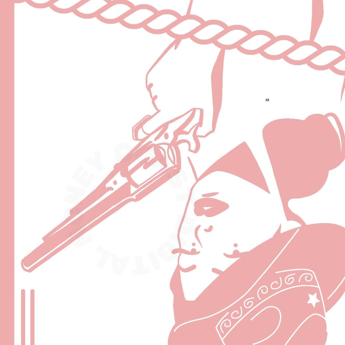 Pink Queen Of Cowgirls Playing Card Poster