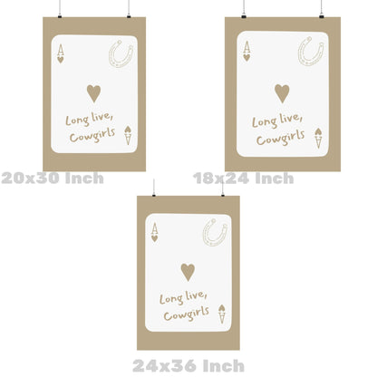 Beige Coastal Cowgirl Playing Card Poster