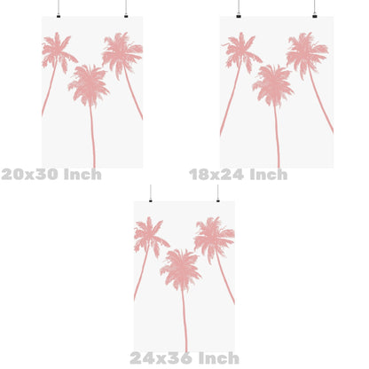 Pink Palm Trees Poster