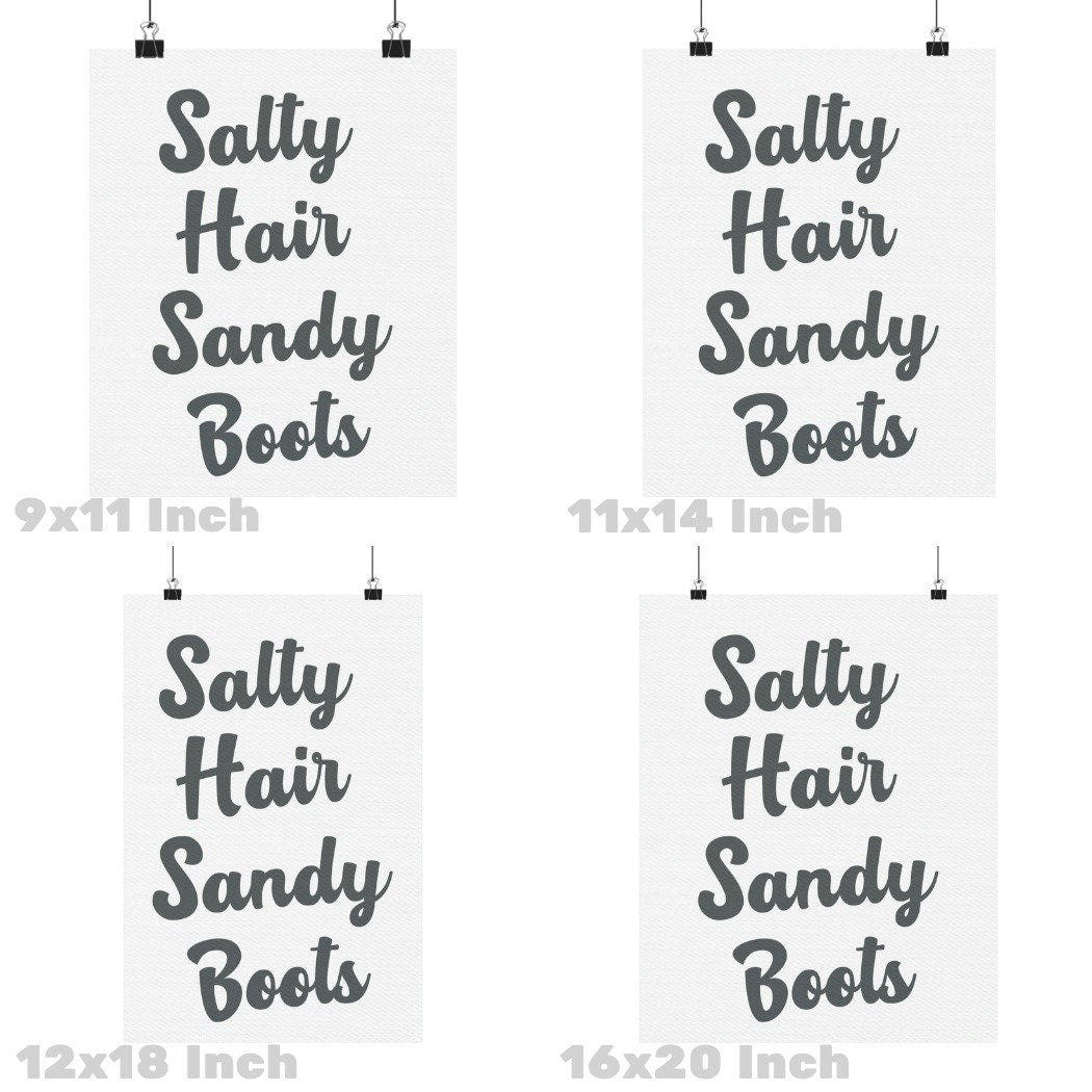 Monotone Salty Hair Sandy Boots Poster