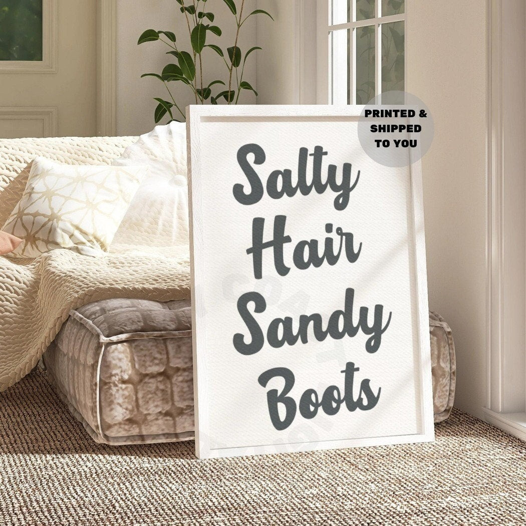 Monotone Salty Hair Sandy Boots Poster