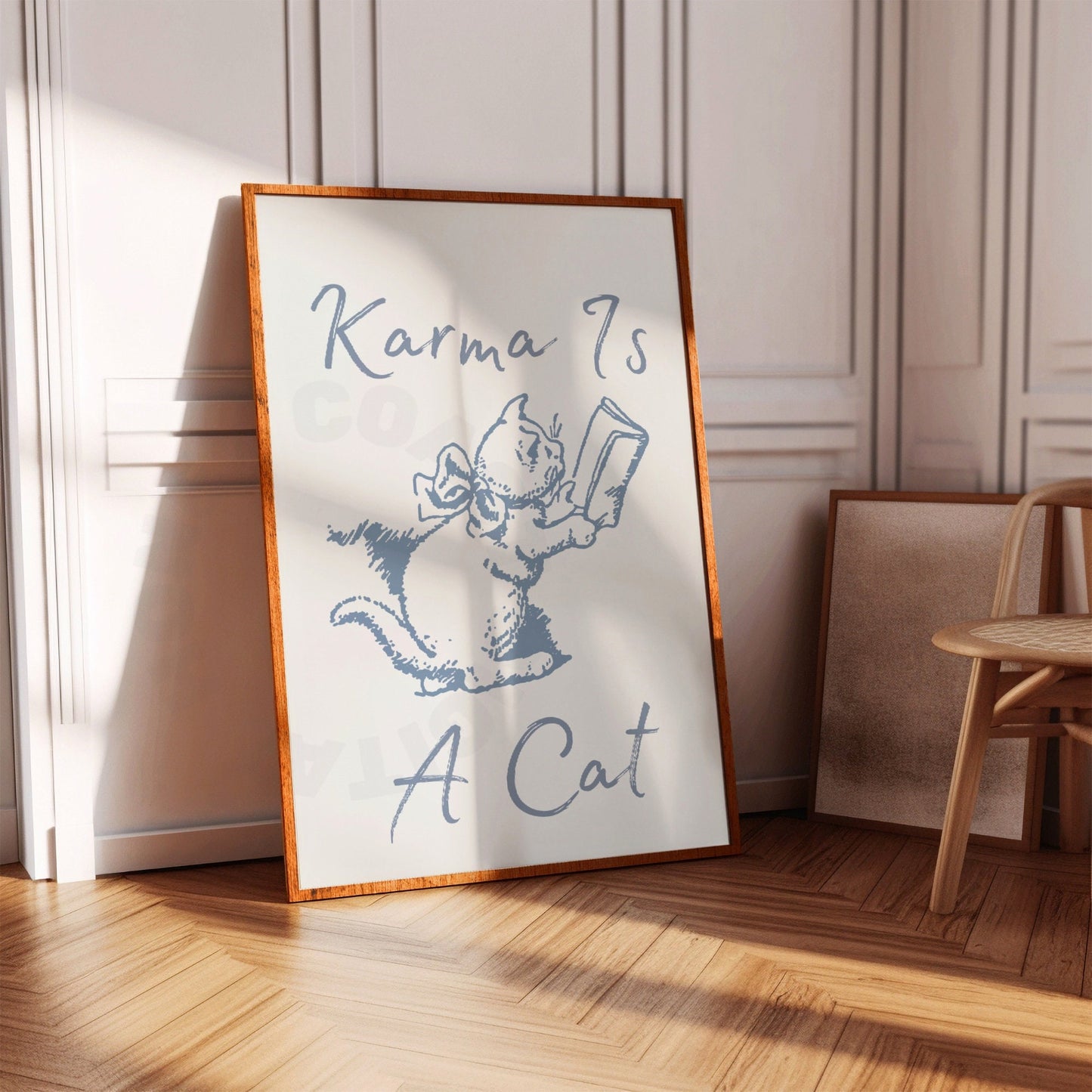 Coastal Blue Karma Is A Cat Digital Prints