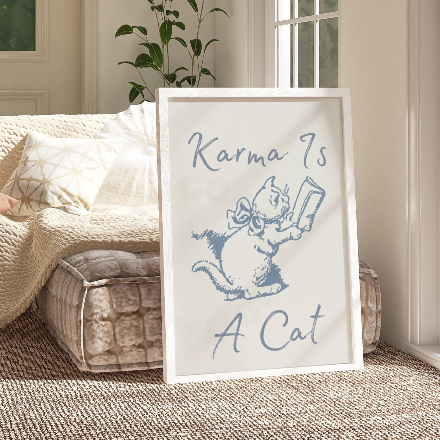 Coastal Blue Karma Is A Cat Digital Prints