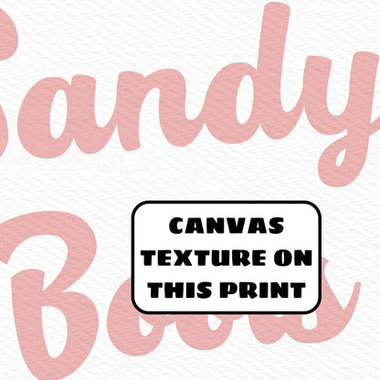 Pink Salty Hair Sandy Boots Poster