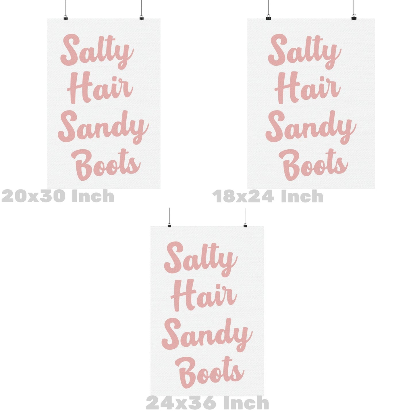 Pink Salty Hair Sandy Boots Poster