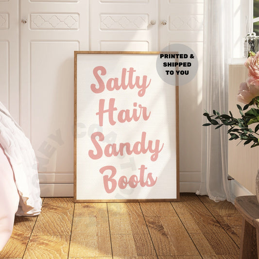 Pink Salty Hair Sandy Boots Poster