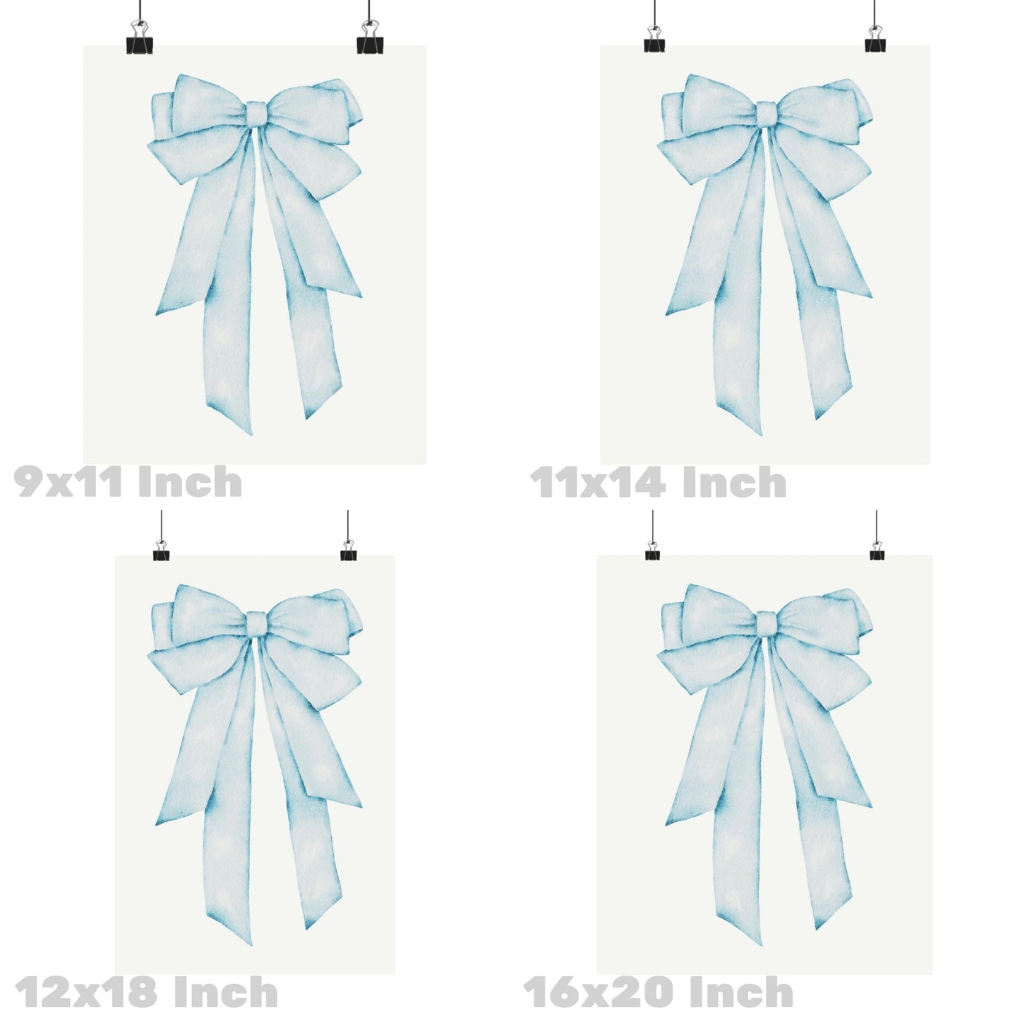 Baby Blue Hair Bow Poster