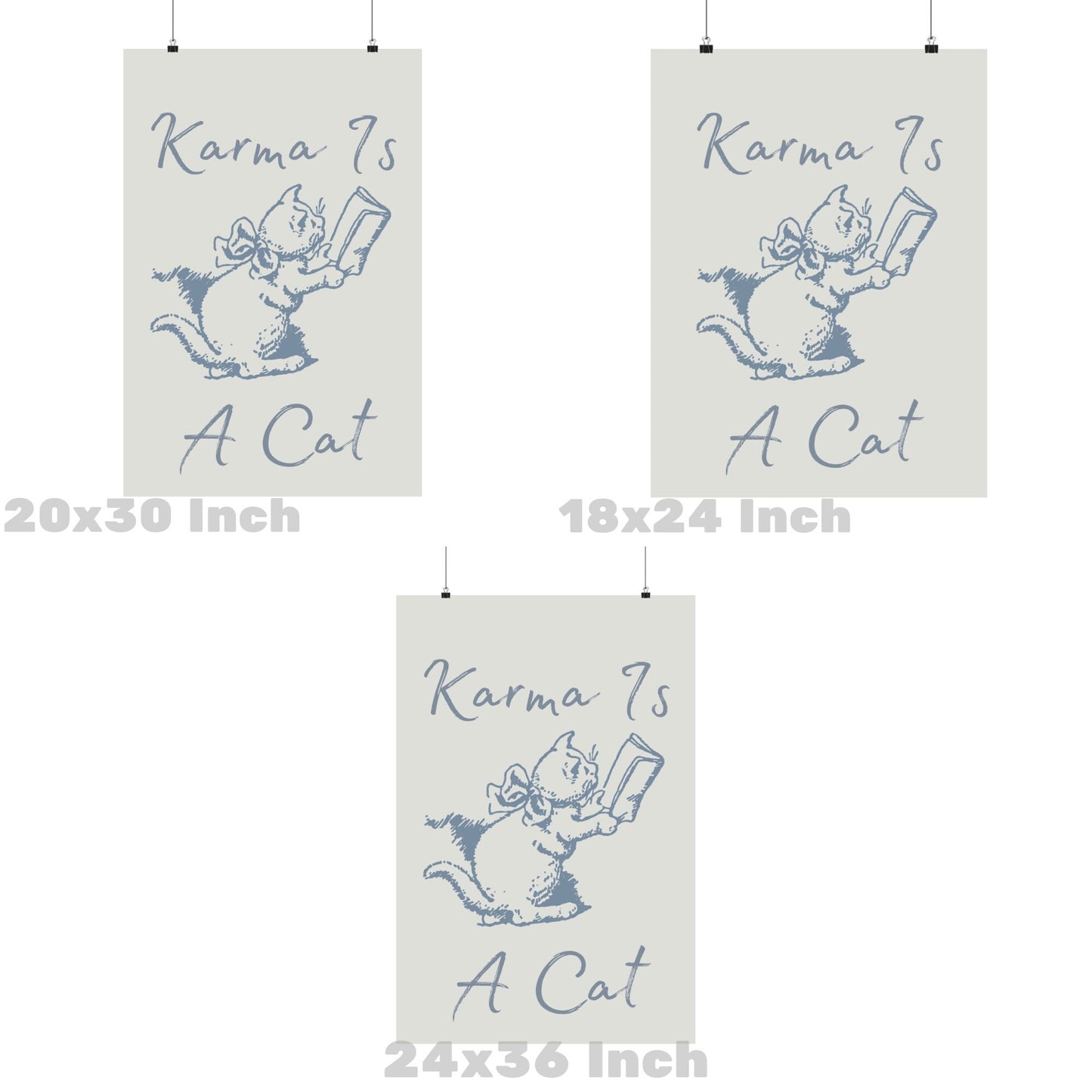 Coastal Blue Karma Is A Cat Poster