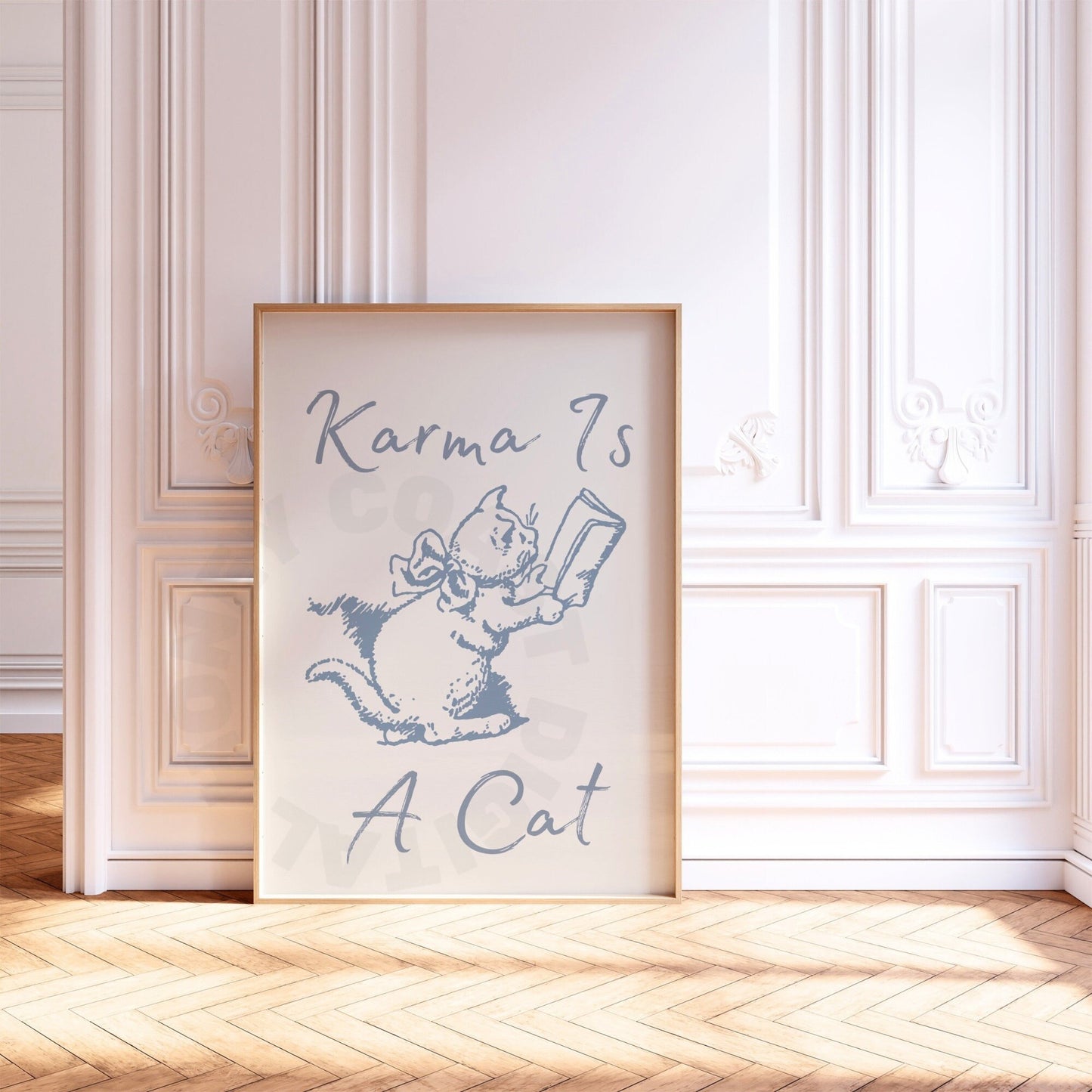 Coastal Blue Karma Is A Cat Poster