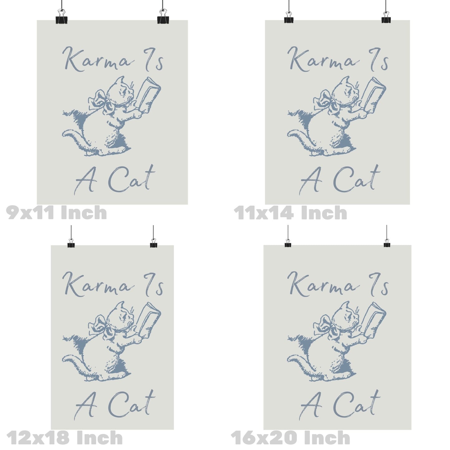 Coastal Blue Karma Is A Cat Poster