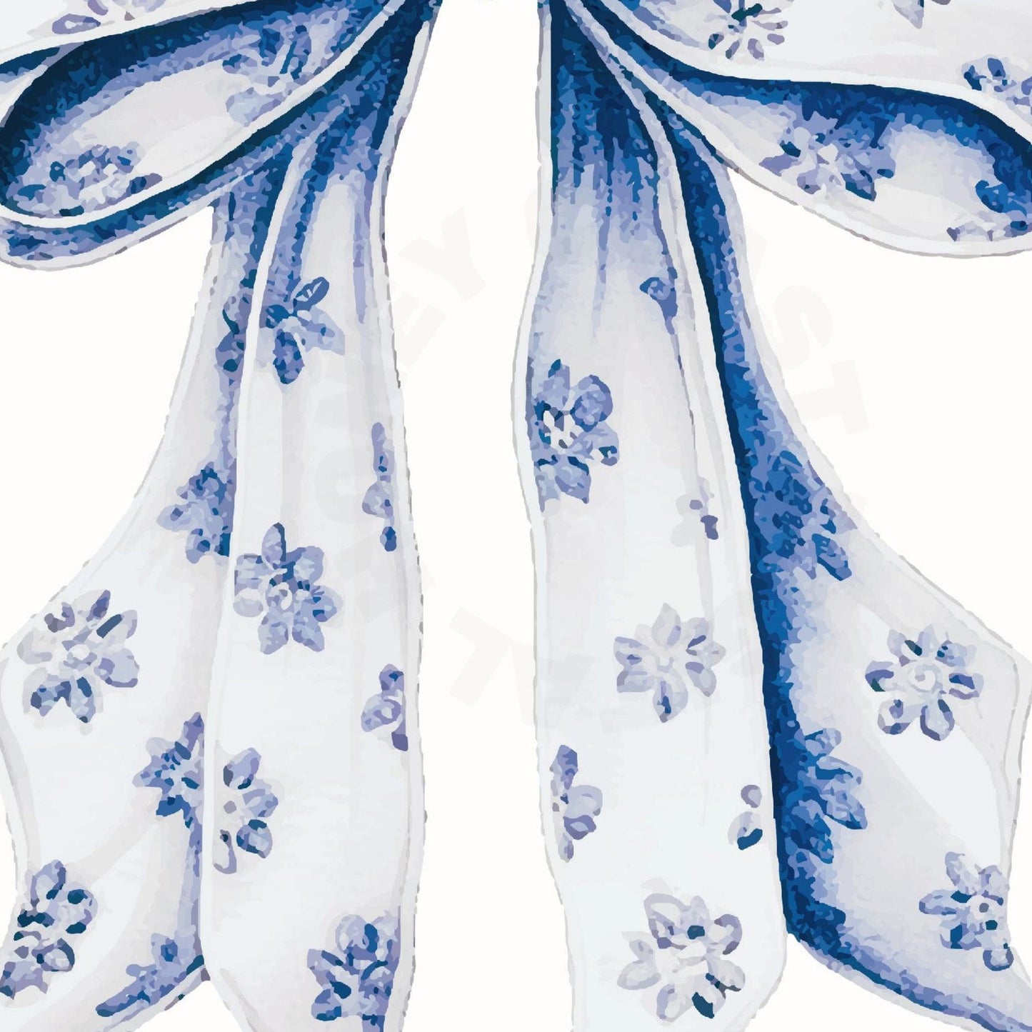 Floral Hair Bow Digital Prints