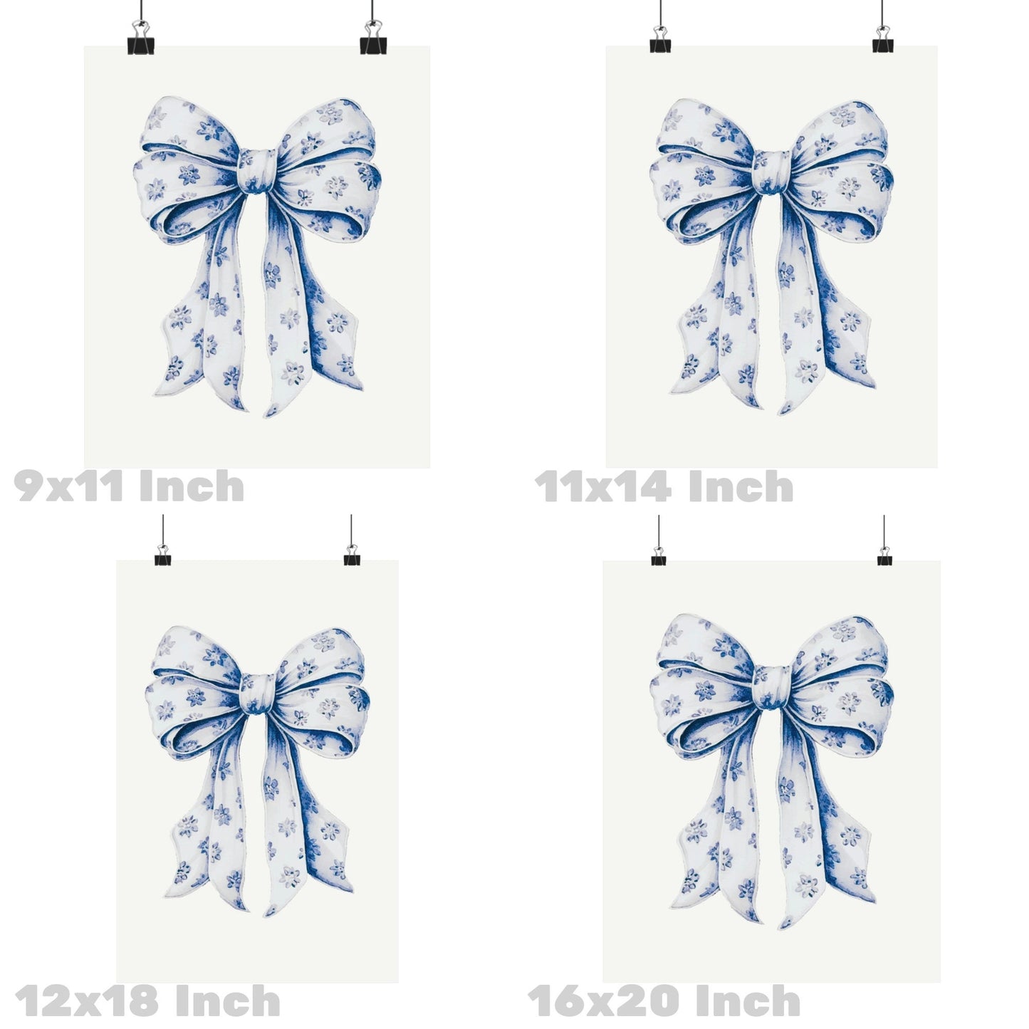 Floral Hair Bow Poster