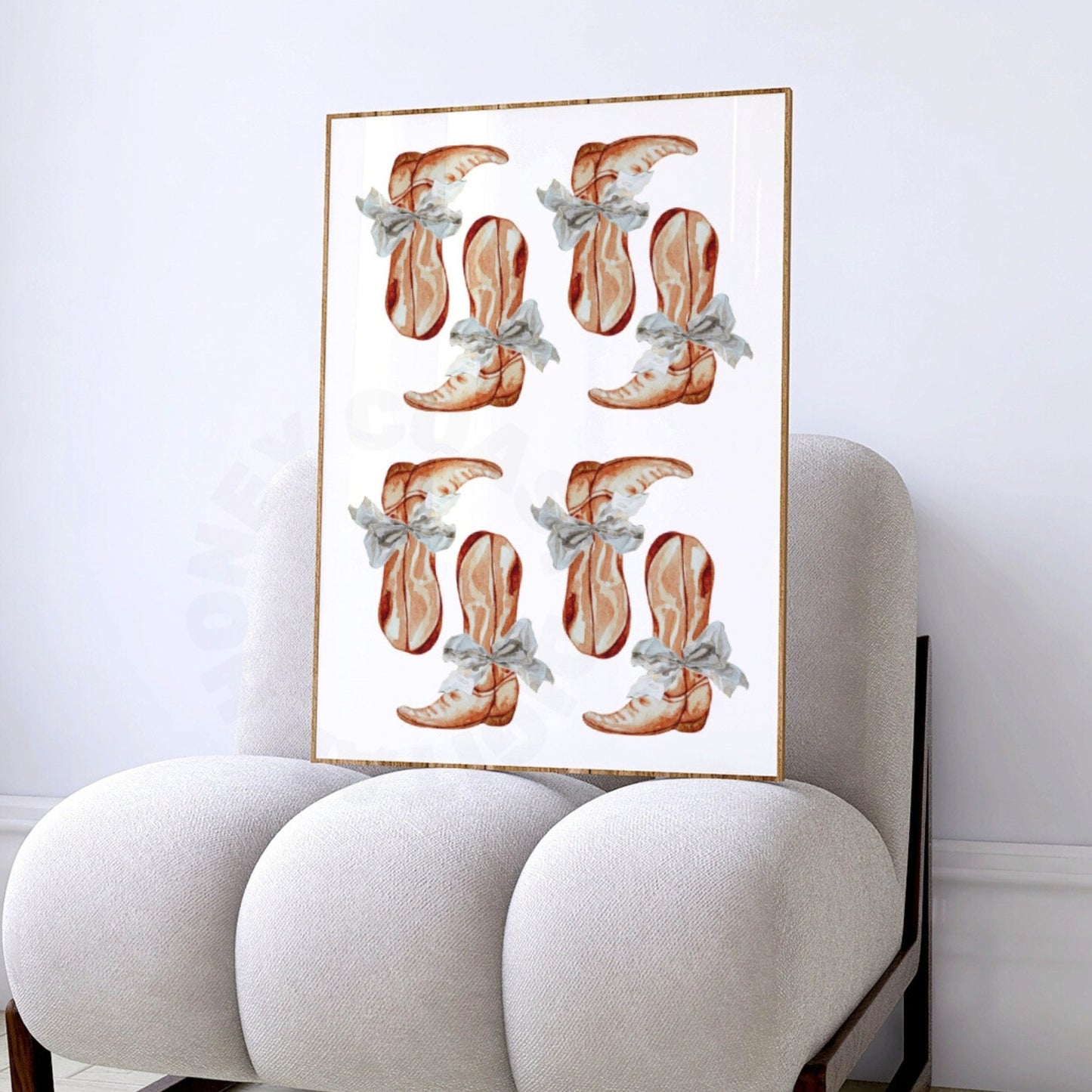 Rustic Bows Boots Poster