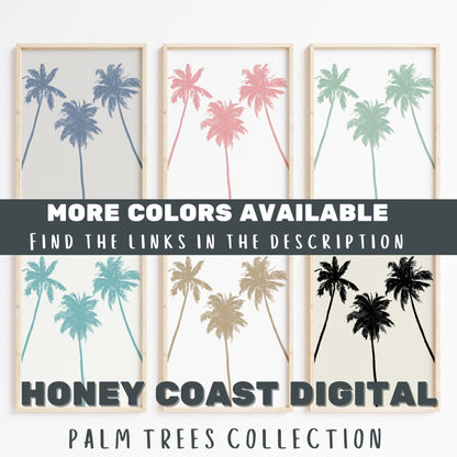 Seafoam Palm Trees Digital Prints