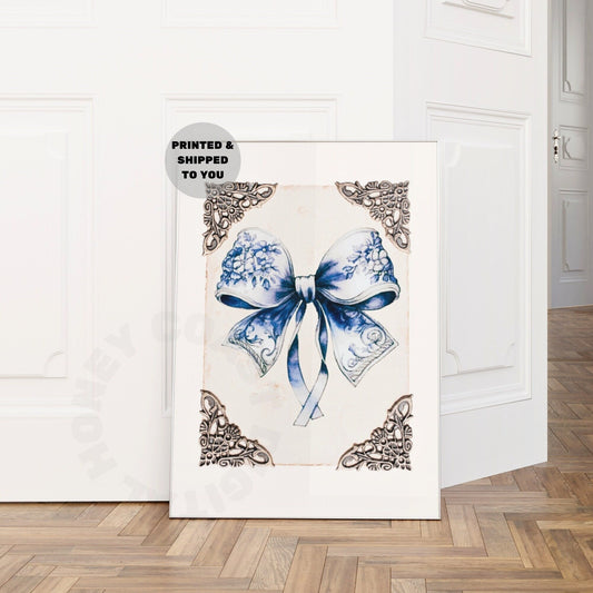 Blue Grandma Hair Bow Poster