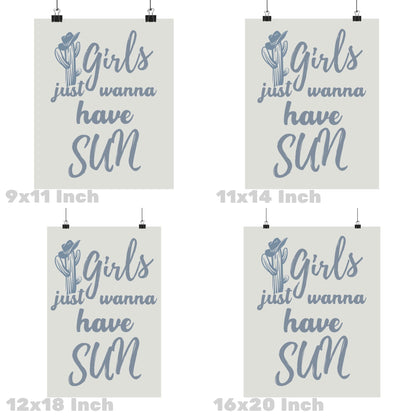 Coastal Blue Girls Just Wanna Have Sun Poster