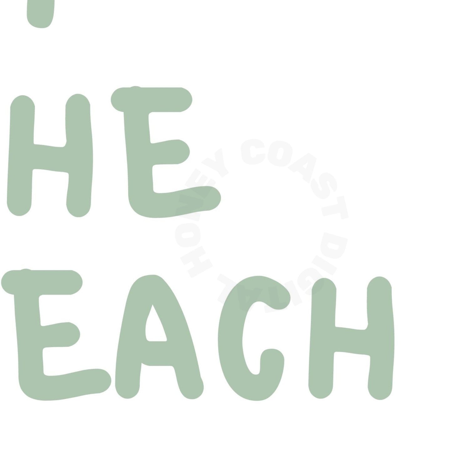 Sage Green Meet Me At the Beach Digital Prints