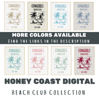 Beige Cowgirls Beach Club Poster