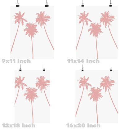 Pink Palm Trees Poster