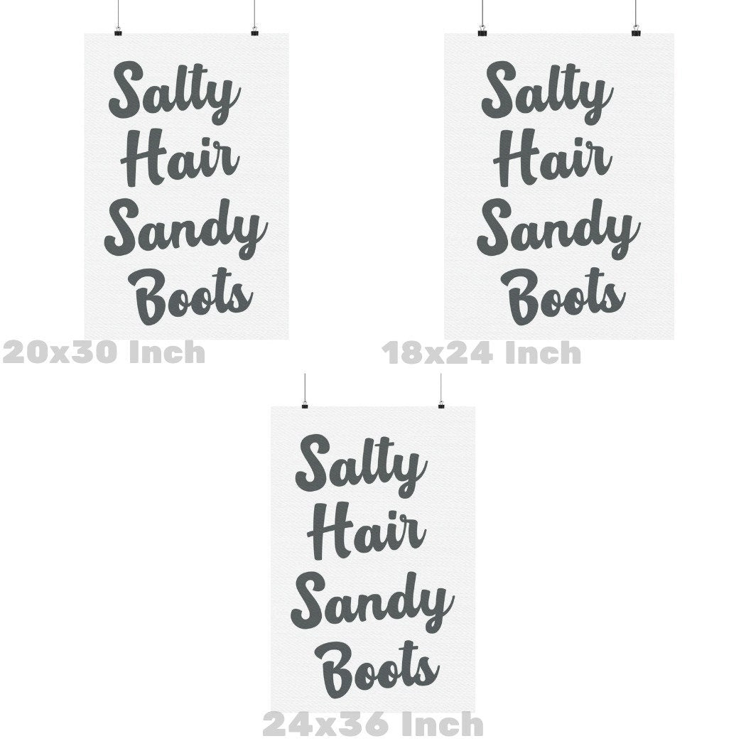 Monotone Salty Hair Sandy Boots Poster