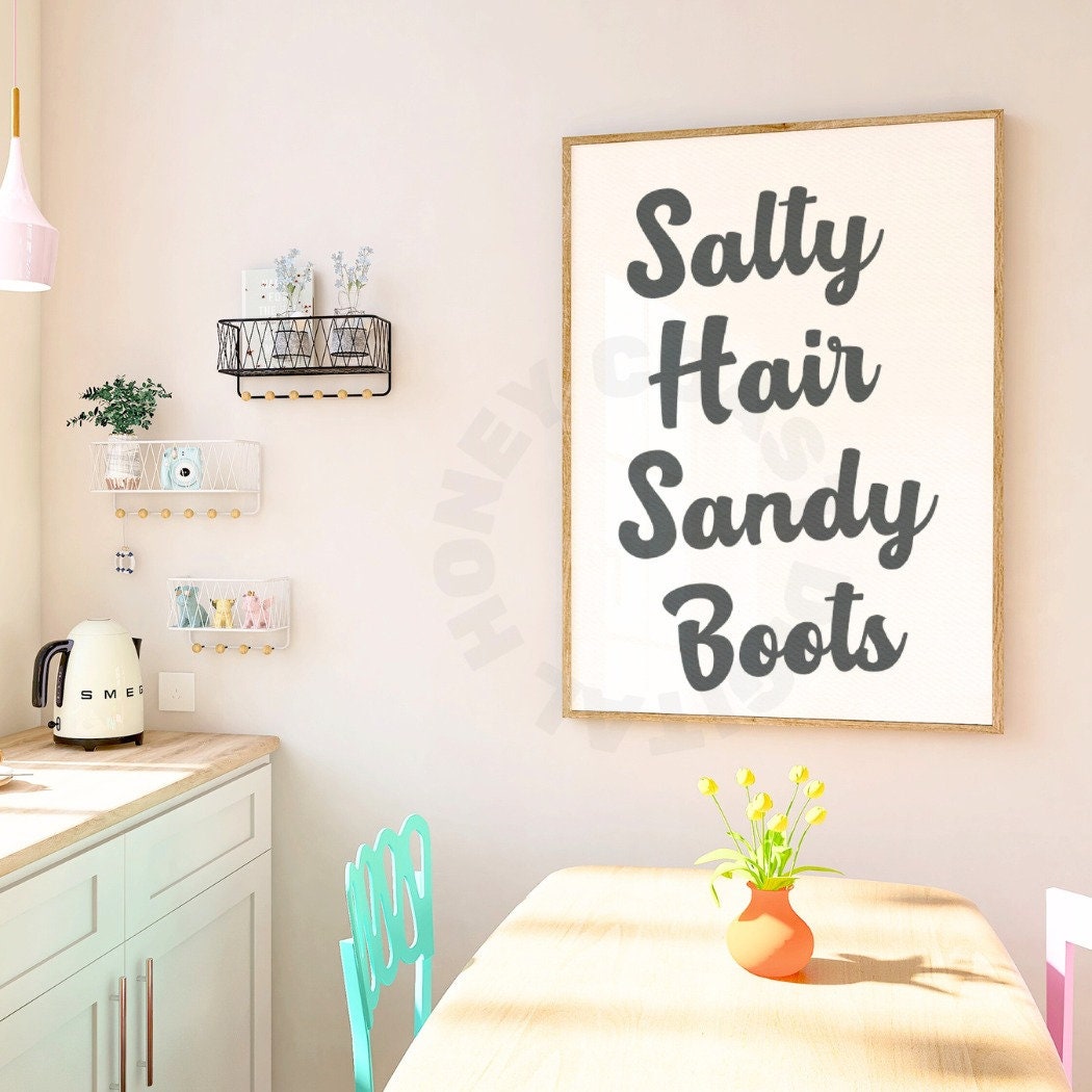 Monotone Salty Hair Sandy Boots Poster