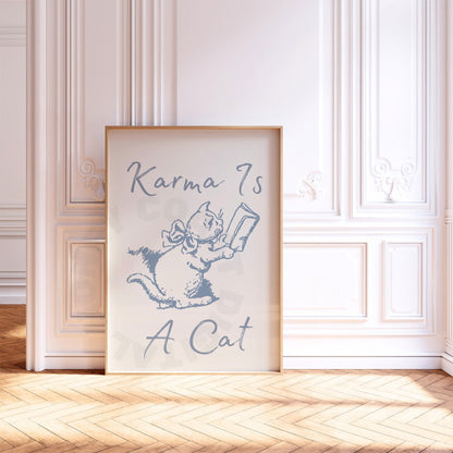 Coastal Blue Karma Is A Cat Digital Prints