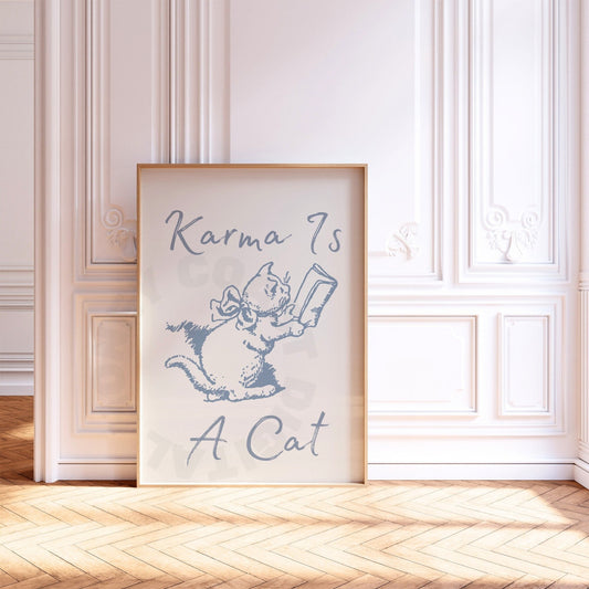 Coastal Blue Karma Is A Cat Digital Prints