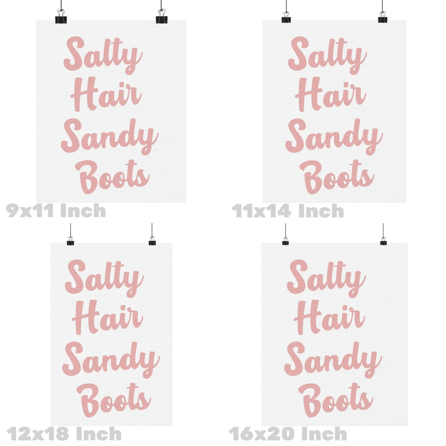 Pink Salty Hair Sandy Boots Poster