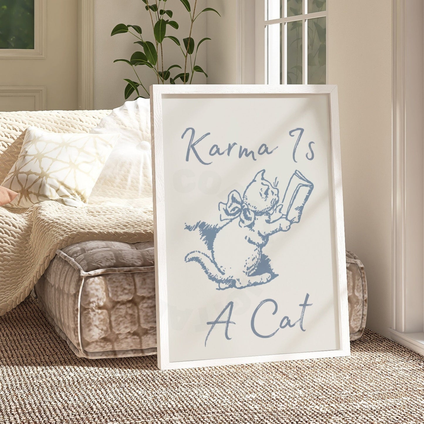 Coastal Blue Karma Is A Cat Poster