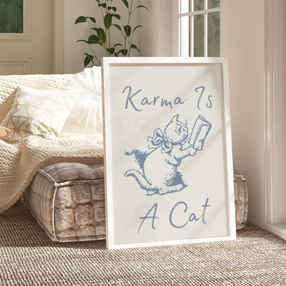 Coastal Blue Karma Is A Cat Poster