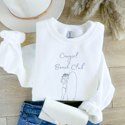 Coastal Beach Club Girl Sketch Sweatshirt