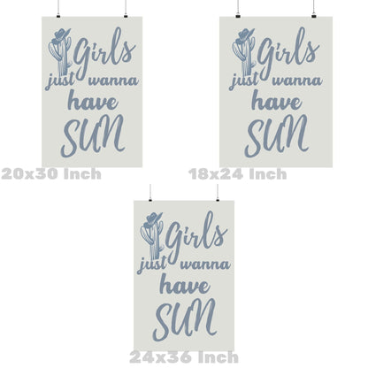 Coastal Blue Girls Just Wanna Have Sun Poster
