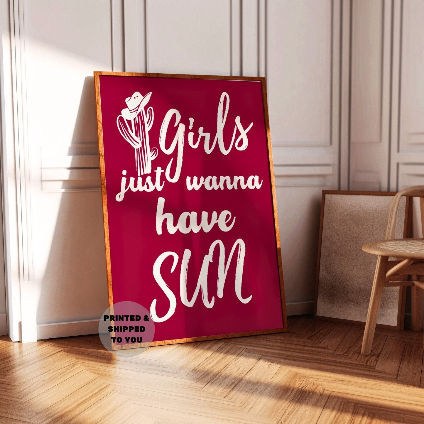 Red Girls Just Wanna Have Sun Poster