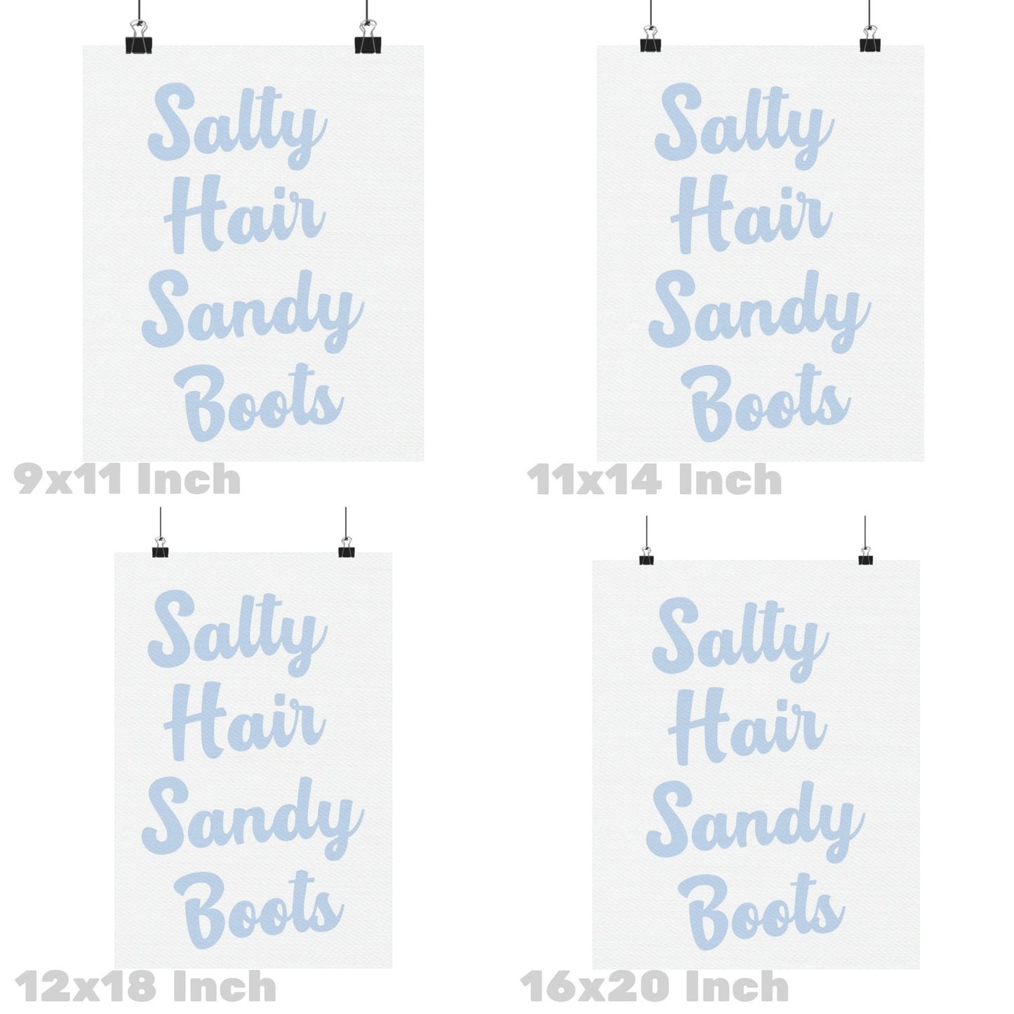 Salty Hair Sandy Boots Poster