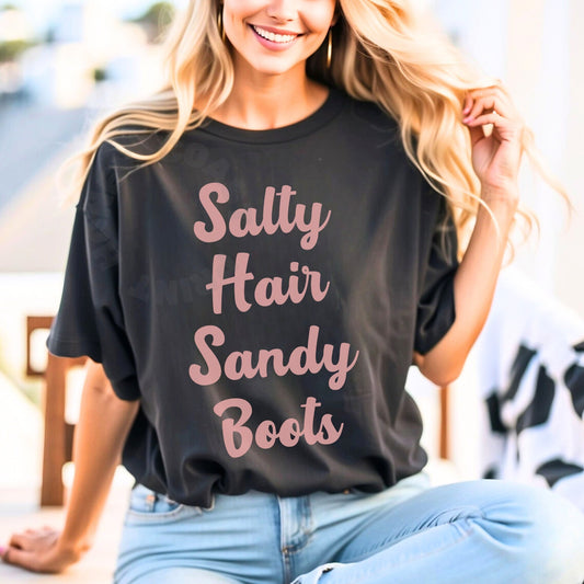 Pink Salty Hair Sandy Boots T-Shirt