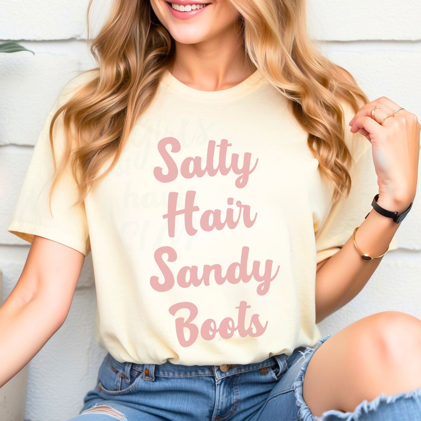 Pink Salty Hair Sandy Boots T-Shirt