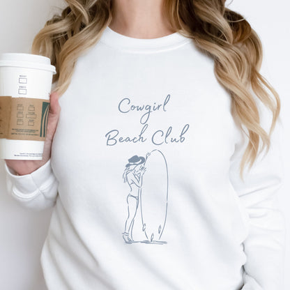 Coastal Beach Club Girl Sketch Sweatshirt