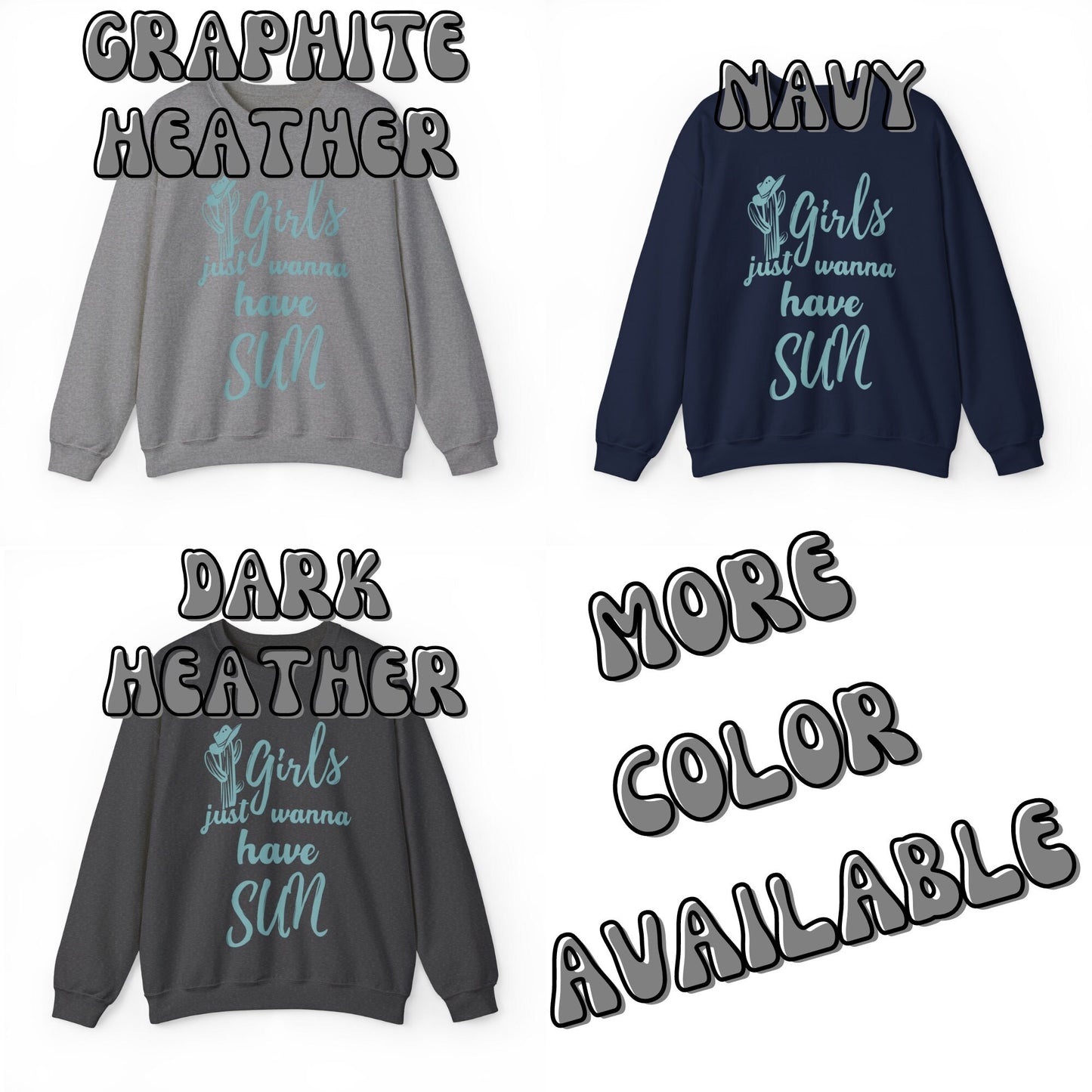 Seafoam Girls Just Wanna Have Sun Sweatshirt