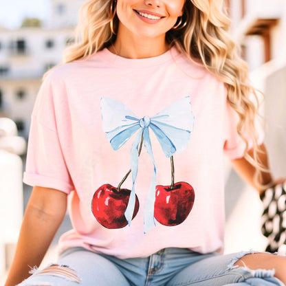 Coquette Cherry With Bow T-Shirt