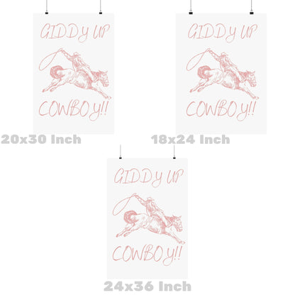 Pink Giddy Up Cowboy Poster