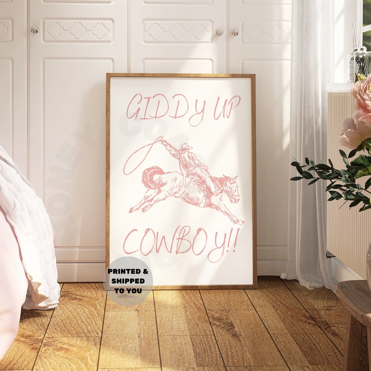Pink Giddy Up Cowboy Poster