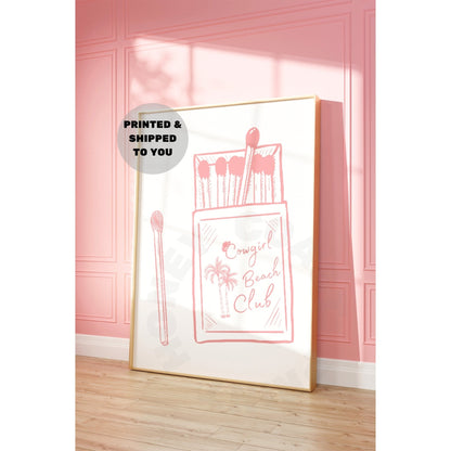 Pink Coastal Cowgirl Matchbox Poster