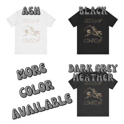 Beige Giddy Up Cowboy T-Shirt
